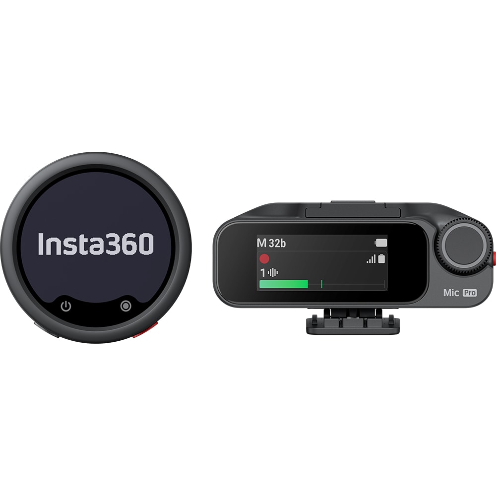 Microfon INSTA360 Mic Pro (1 TX + 1 RX), negru