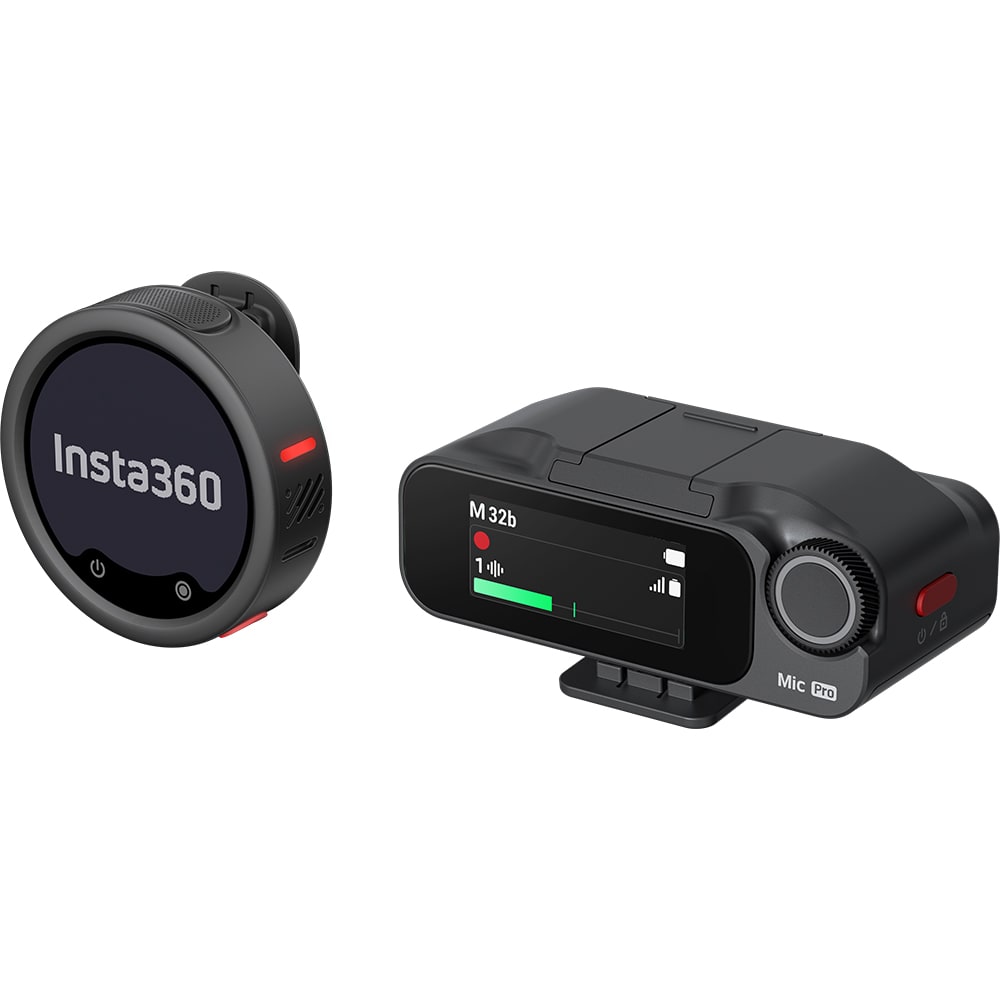 Microfon INSTA360 Mic Pro (1 TX + 1 RX), negru