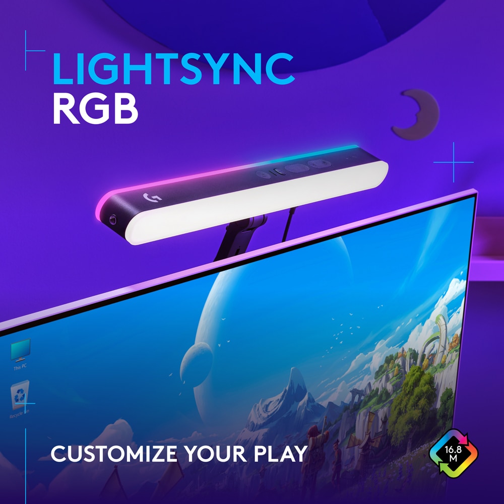 Lampa streaming LOGITECH G Litra Beam LX, negru-argintiu