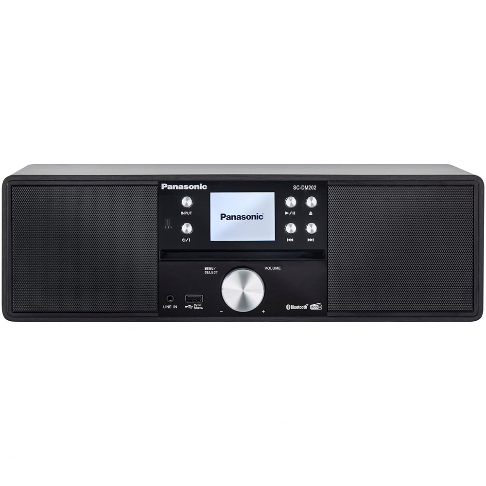 Microsistem audio PANASONIC SC-DM202EG-K, 24W, Bluetooth, USB, CD, Radio FM, negru
