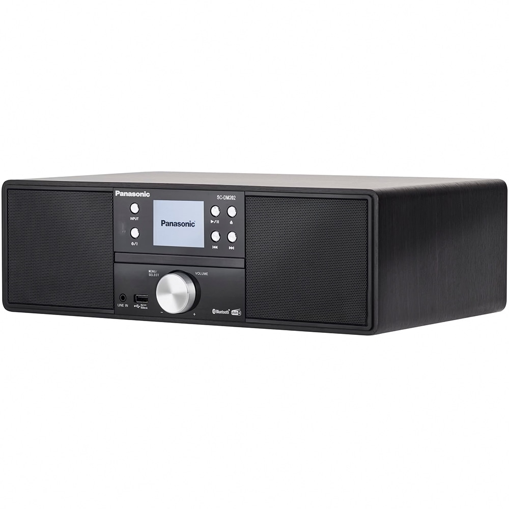 Microsistem audio PANASONIC SC-DM202EG-K, 24W, Bluetooth, USB, CD, Radio FM, negru