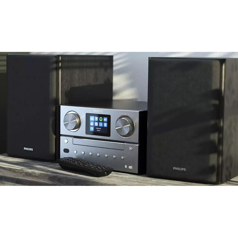 Microsistem PHILIPS TAM8905/10, 100W, Wi-FI, Bluetooth, CD, USB, Radio, negru