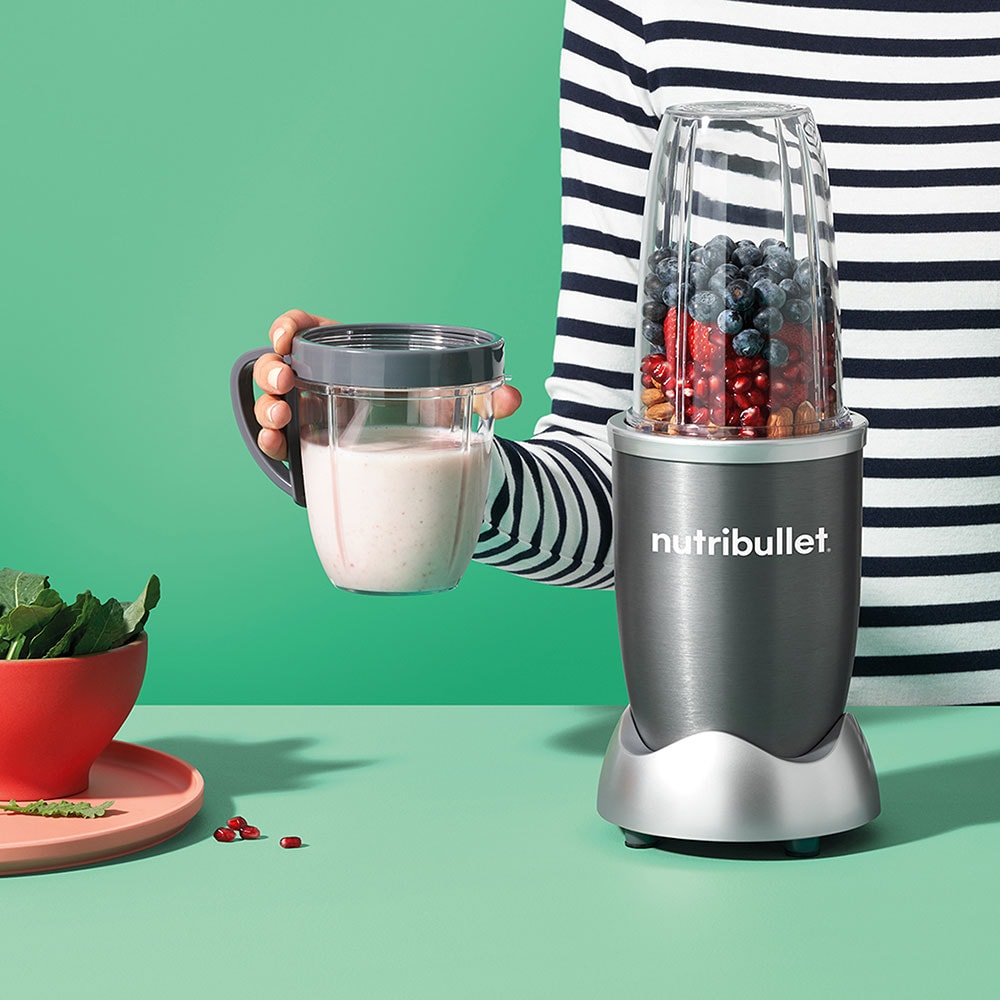 Blender NUTRIBULLET Original NB606DG, 0.7l, 1 treapta viteza, 600W, argintiu-gri Blender NUTRIBULLET Original NB606DG, 0.7l, 1 treapta viteza, 600W, argintiu-gri