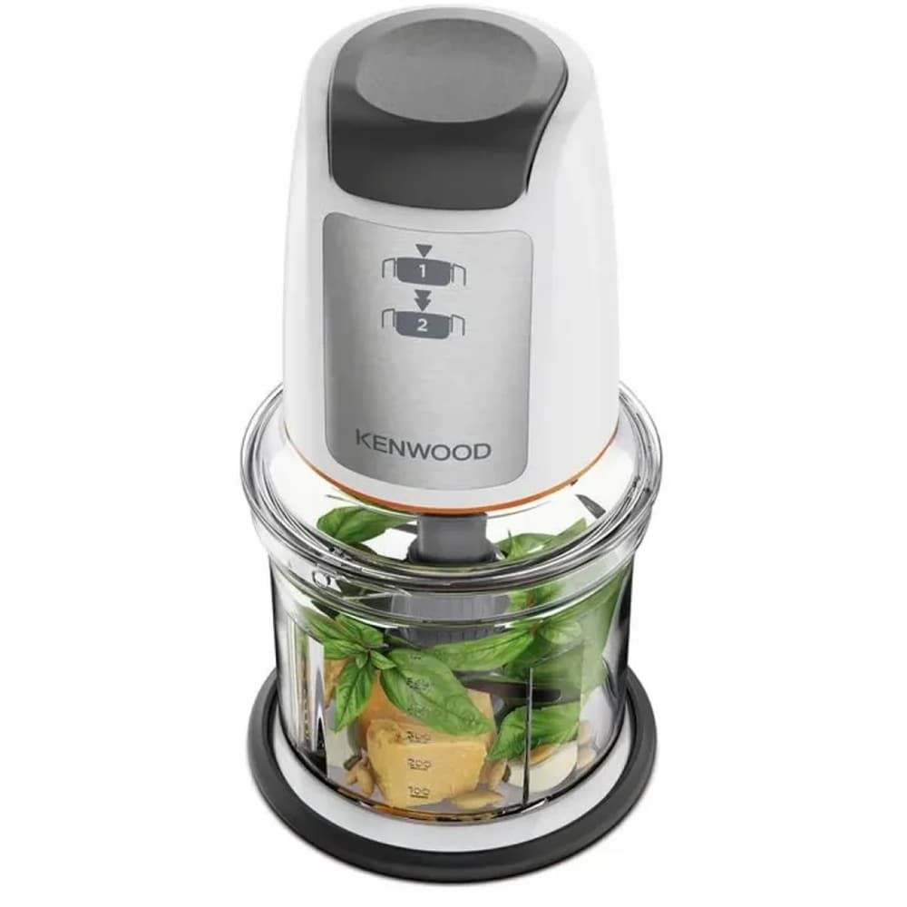 Mini tocator KENWOOD CHP61.100WH, 0.5l, 500W, 2 trepte viteza, alb-argintiu