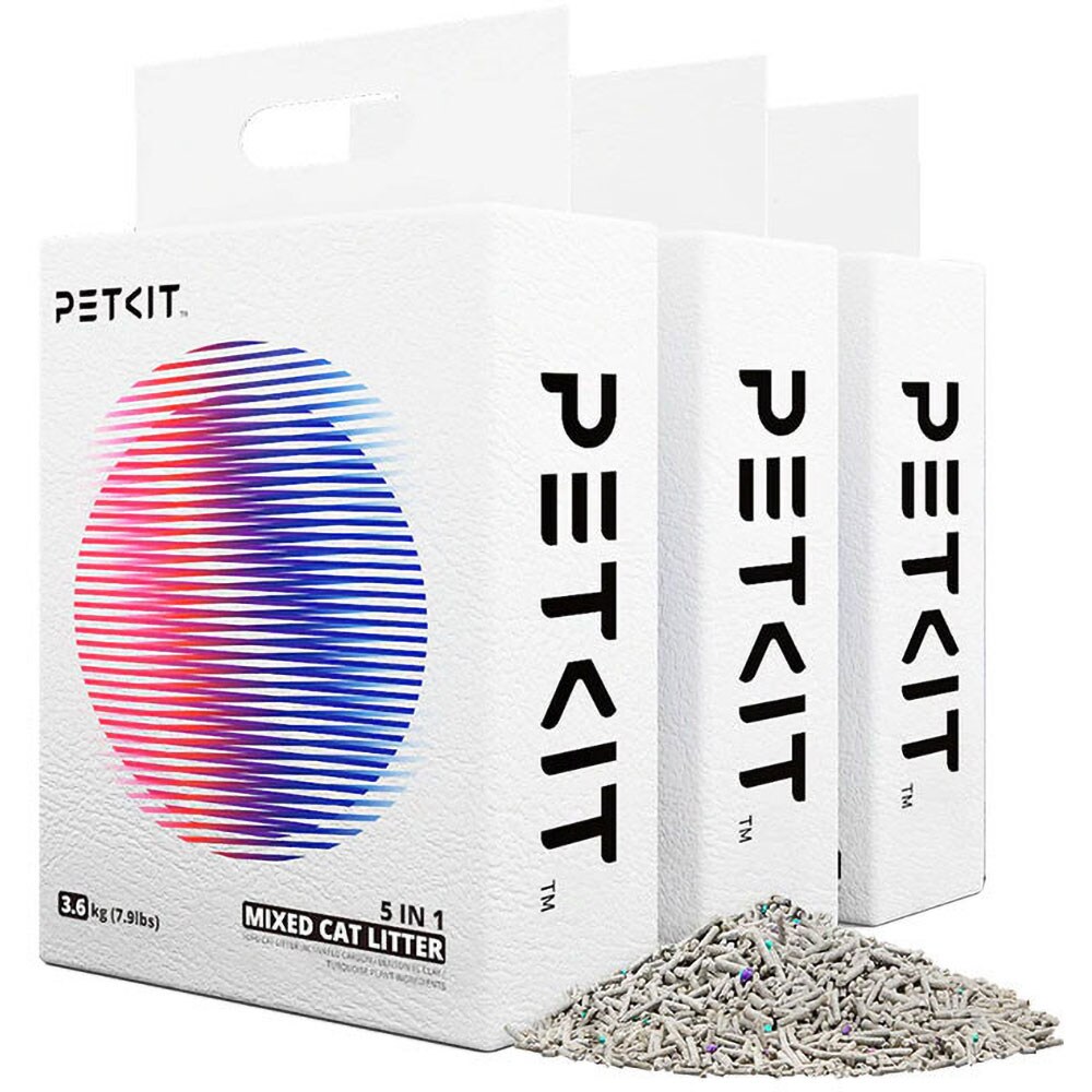 Nisip parfumat pentru pisici PETKIT Tofu Bentonita 5 in 1, 3 x 3.6 kg