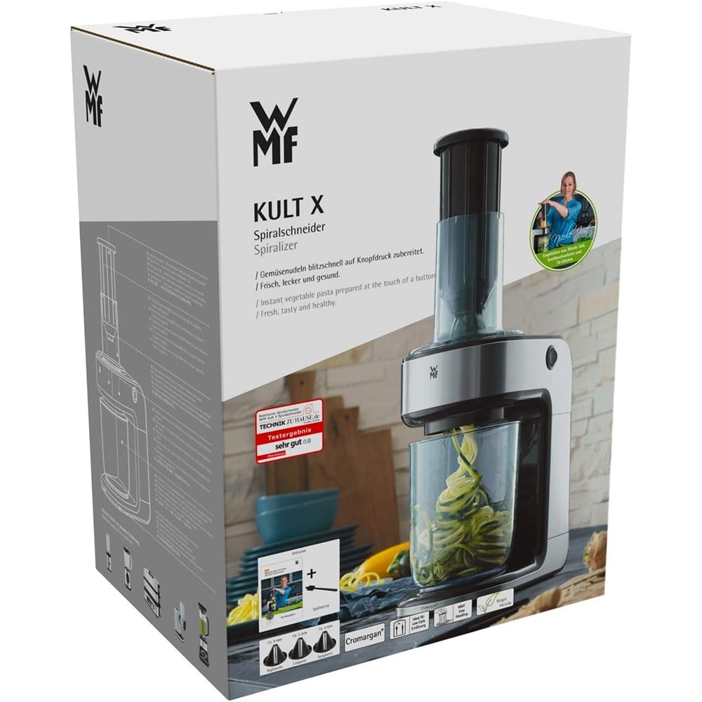 Mini tocator WMF Kult X 416480011, 1.25l, 80W, 1 treapta viteza, argintiu-negru