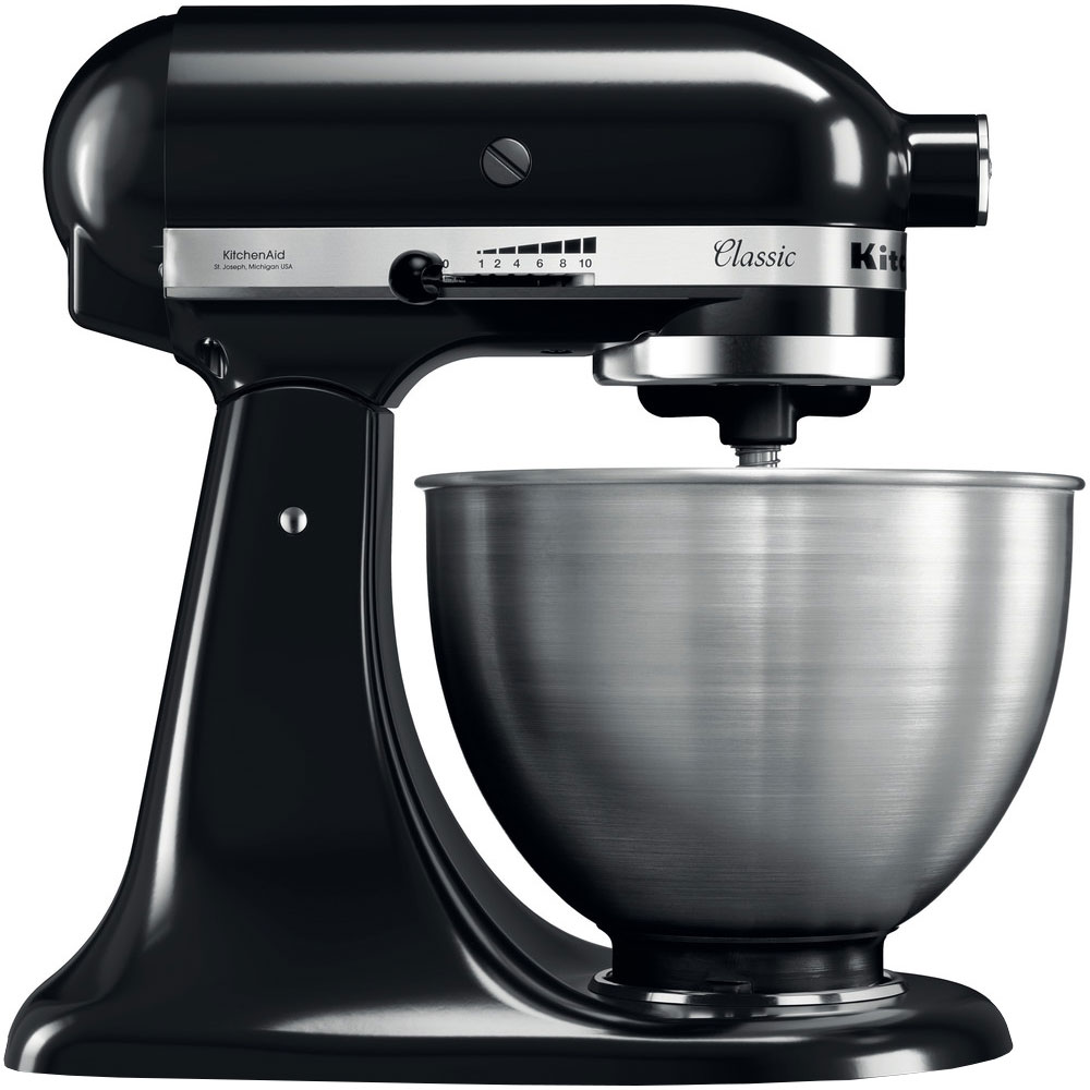Mixer cu bol KITCHENAID Classic 5K45SS, 4.3l, 275W, 10 trepte viteza, negru-argintiu