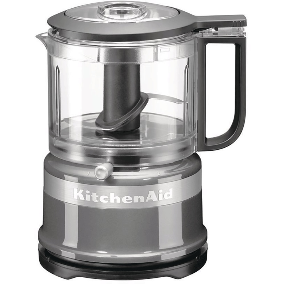 Mini tocator KITCHENAID Classic 5KFC3516ECU, 0.83l, 240W, 2 treapte viteza, argintiu inchis-negru