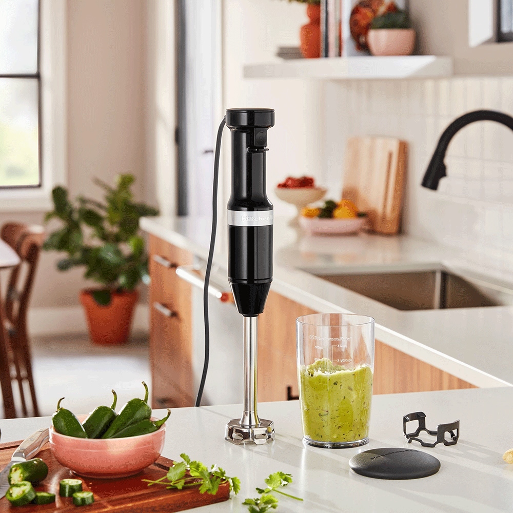 Mixer vertical KITCHENAID Classic 5KHBV53EOB, 0.7l, 180W, viteza variabila, negru