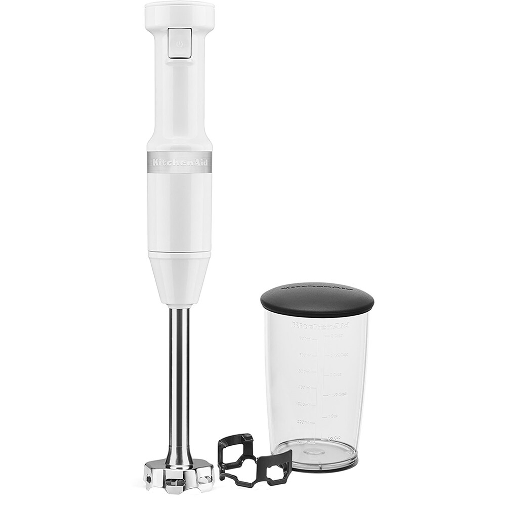 Mixer vertical KITCHENAID Classic 5KHBV53EWH, 0.7l, 180W, viteza variabila, alb