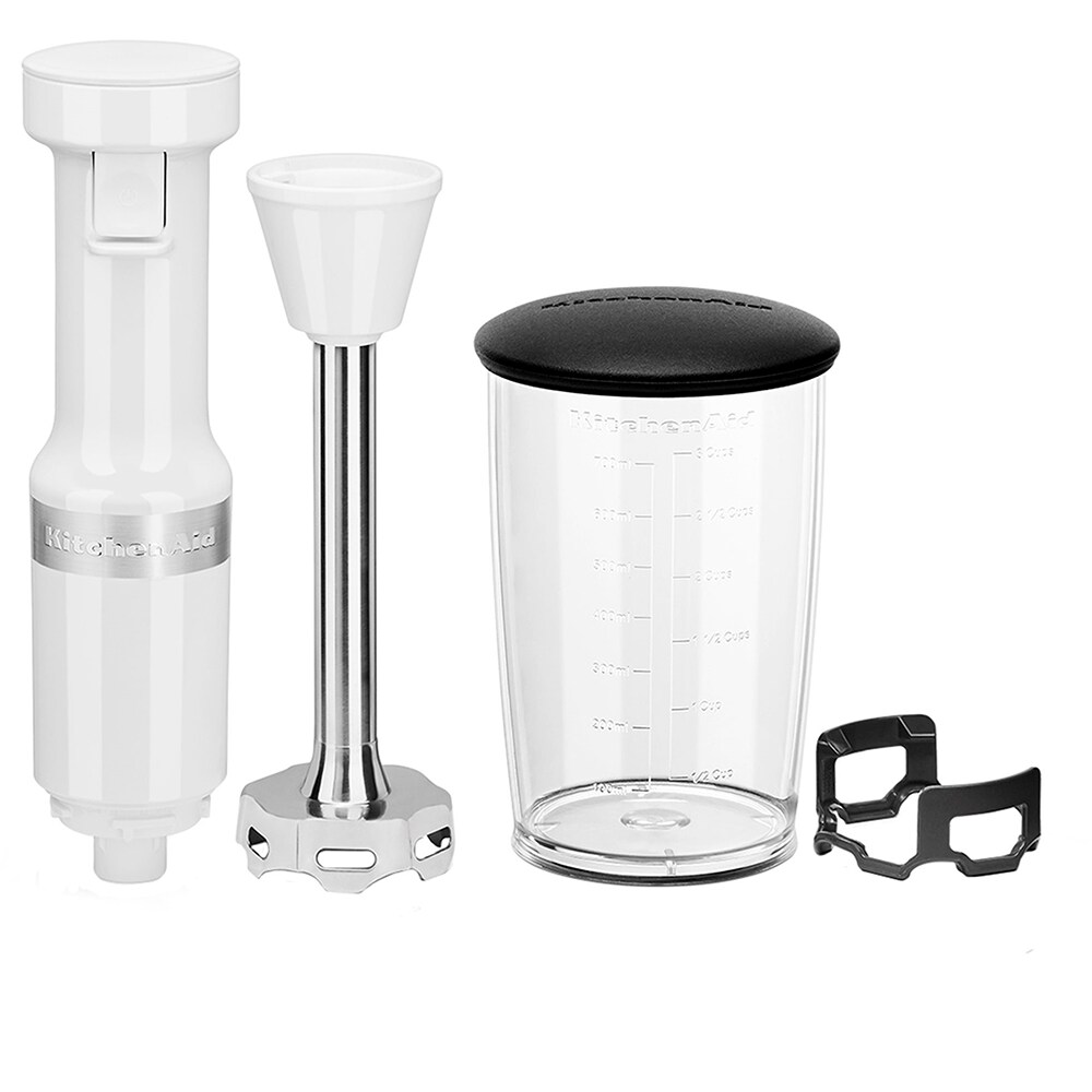 Mixer vertical KITCHENAID Classic 5KHBV53EWH, 0.7l, 180W, viteza variabila, alb