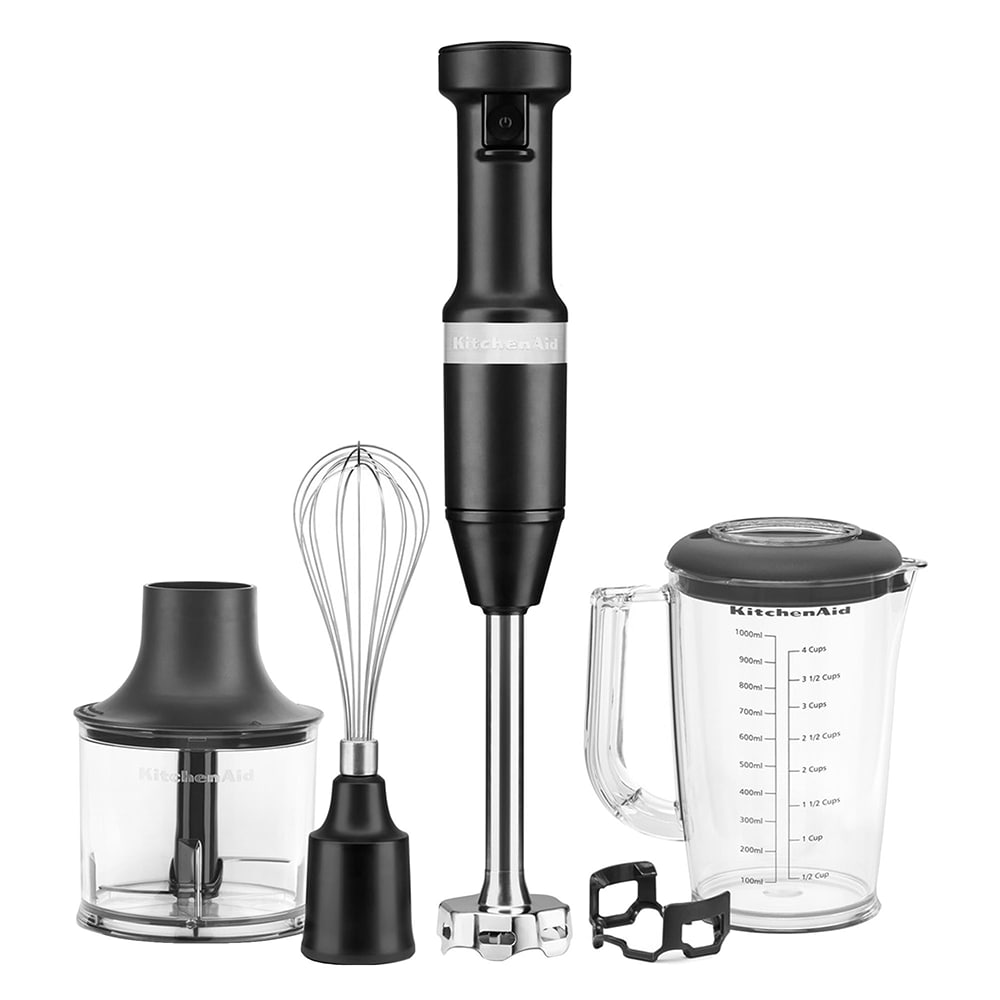 Mixer vertical KITCHENAID 5KHBV83EBM, 1l, 180W, viteza variabila, negru