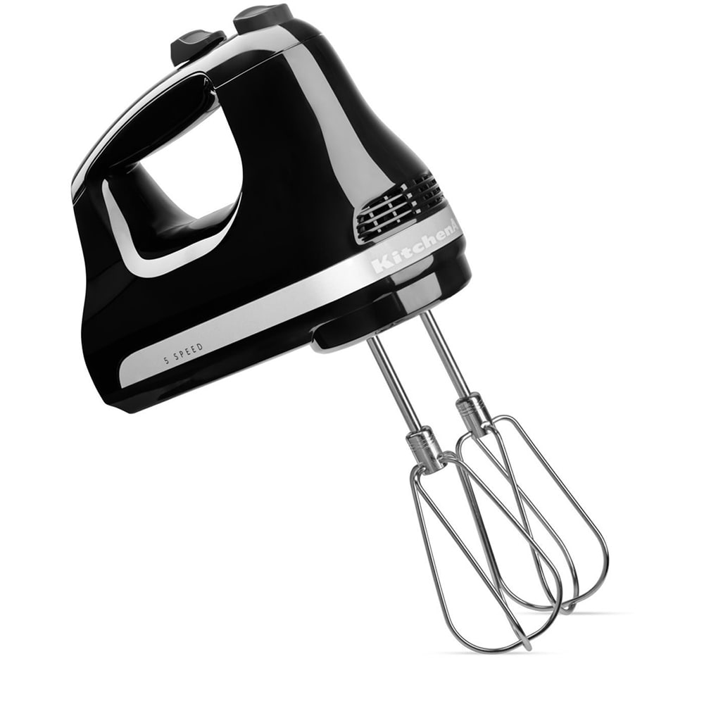 Mixer de mana KITCHENAID Classic 5KHM5110EOB, 85W, 5 trepte viteza, negru lucios-argintiu