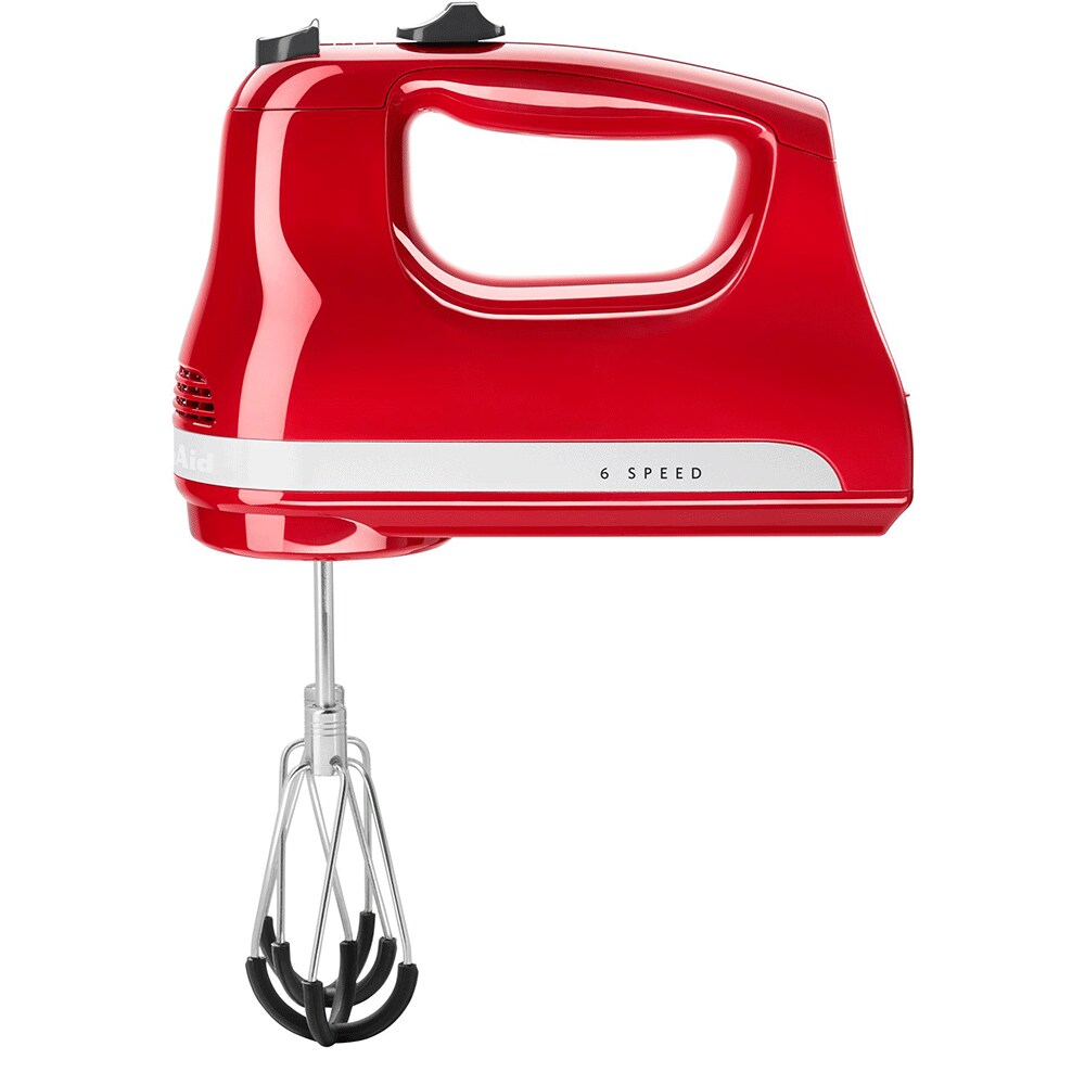 Mixer de mana KITCHENAID 5KHM6118EER, 60W, 6 trepte viteza, rosu-argintiu