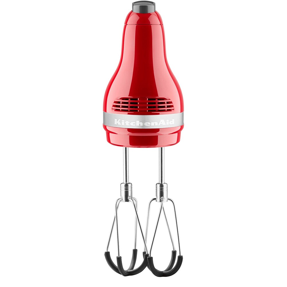 Mixer de mana KITCHENAID 5KHM6118EER, 60W, 6 trepte viteza, rosu-argintiu