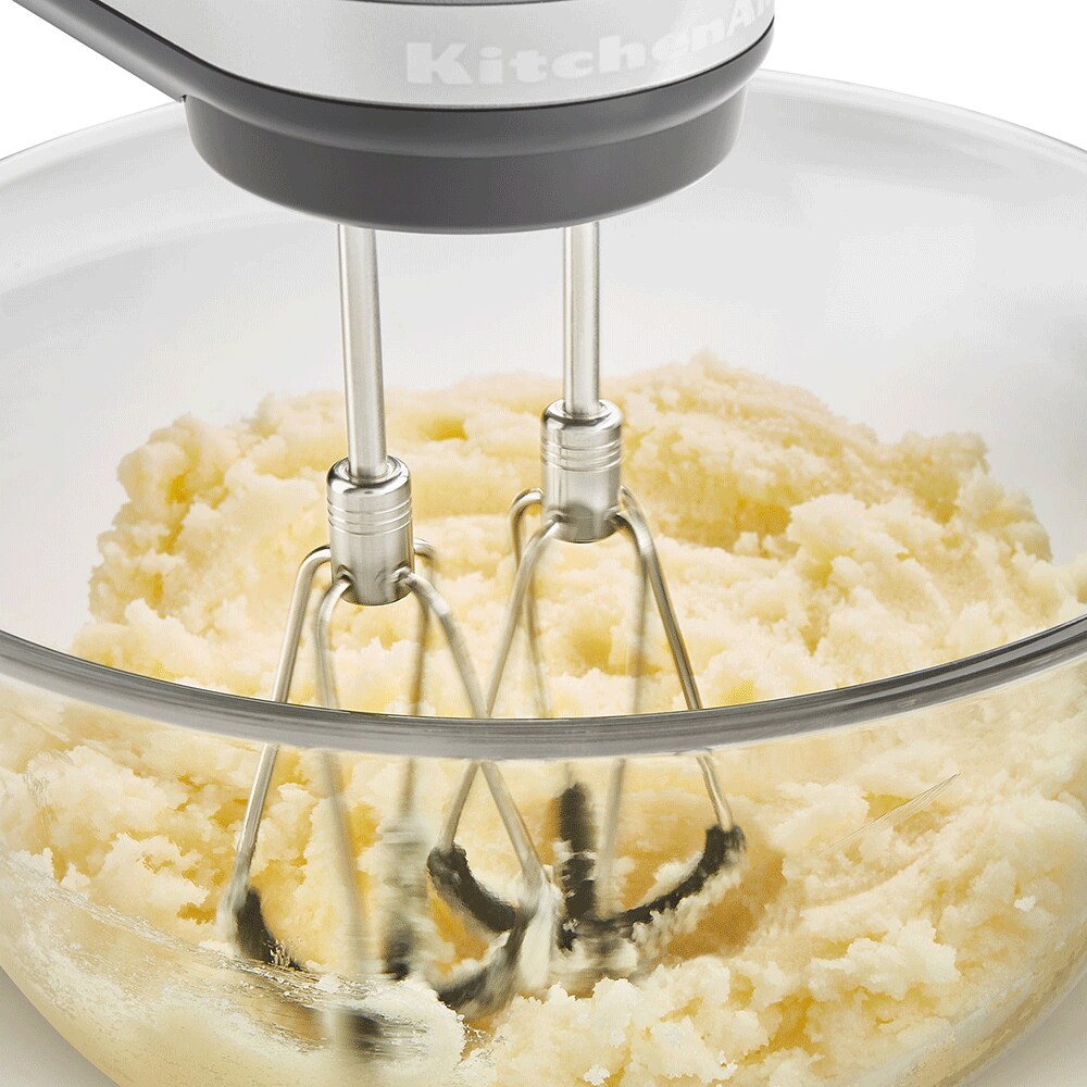 Mixer de mana KITCHENAID 5KHM6118EER, 60W, 6 trepte viteza, rosu-argintiu