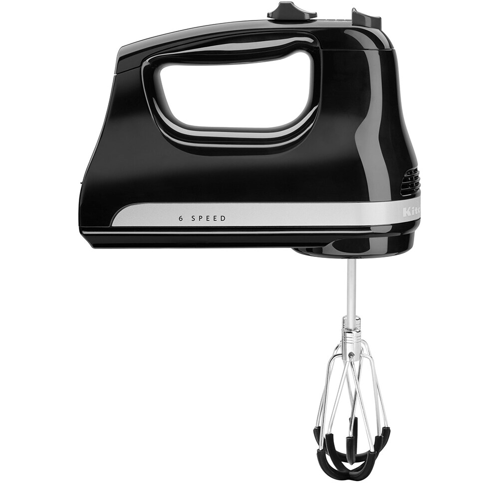 Mixer de mana KITCHENAID 5KHM6118EOB, 60W, 6 trepte viteza, negru lucios-argintiu