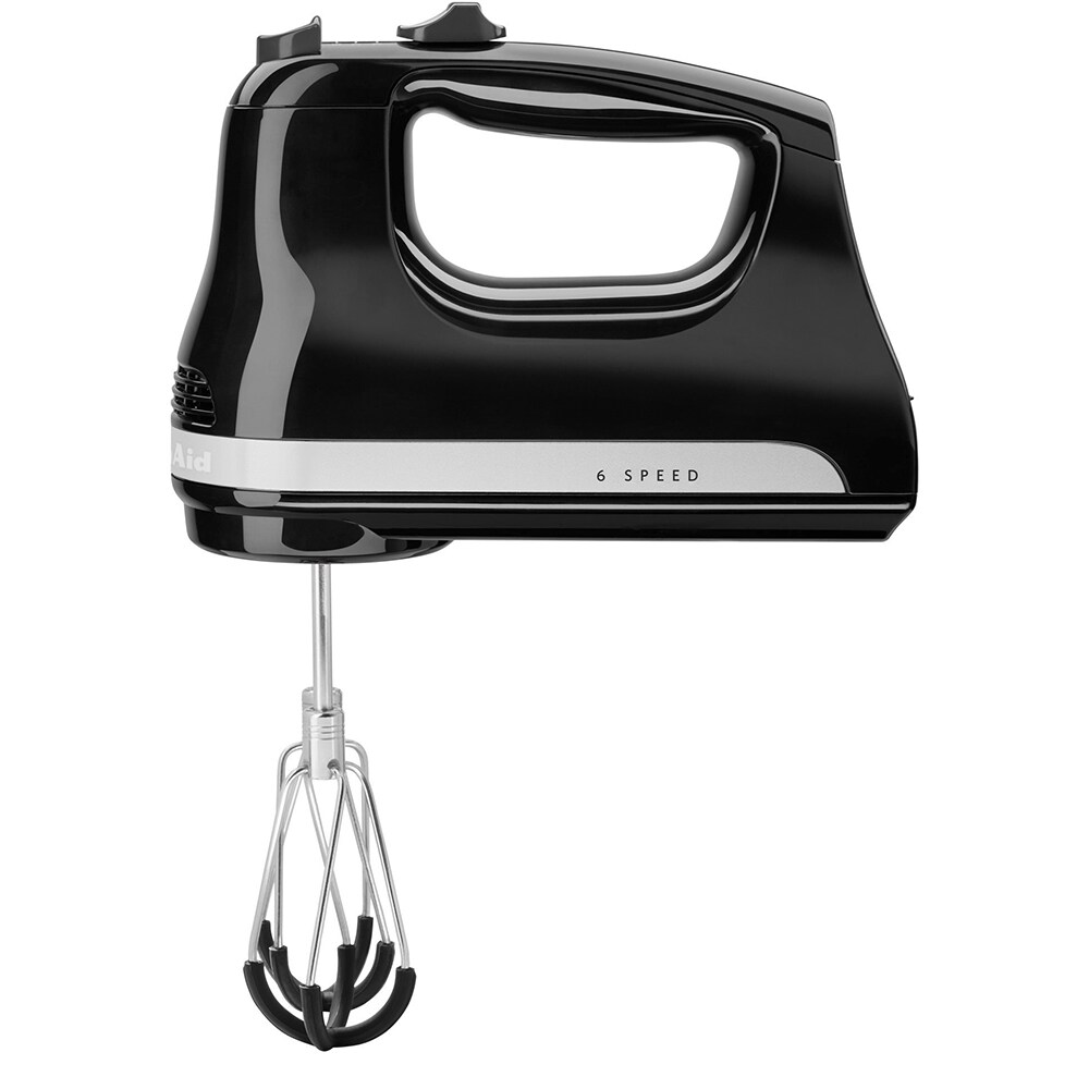 Mixer de mana KITCHENAID 5KHM6118EOB, 60W, 6 trepte viteza, negru lucios-argintiu