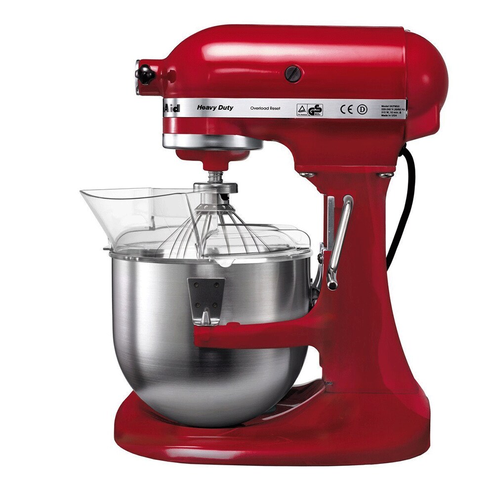 Mixer cu bol KITCHENAID Professional Heavy Duty 5KPM5EER, 4.8l, 315W, 10 trepte viteza, rosu-argintiu 