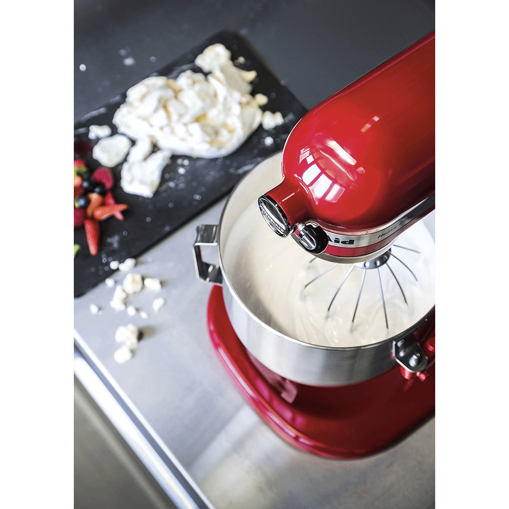 Mixer cu bol KITCHENAID Professional Heavy Duty 5KPM5EER, 4.8l, 315W, 10 trepte viteza, rosu-argintiu 