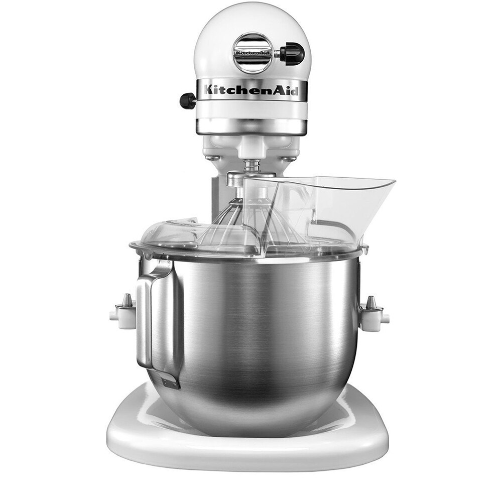 Mixer cu bol KITCHENAID Professional Heavy Duty 5KPM5EWH, 4.8l, 315W, 10 trepte viteza, alb-argintiu 