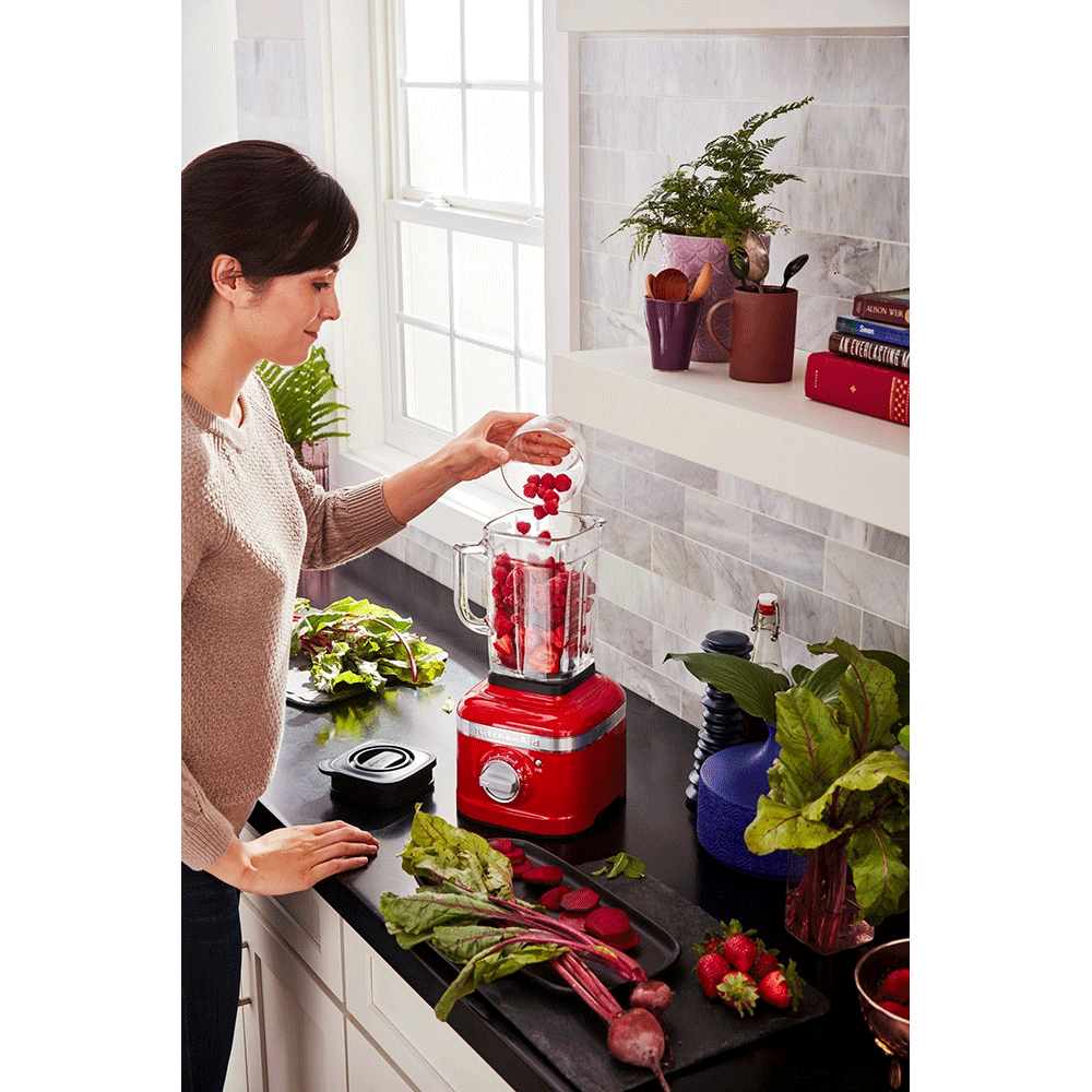 Blender KITCHENAID Artisan K400 5KSB4026EER, 1.4l, 1200W, 5 trepte de viteza, rosu-negru
