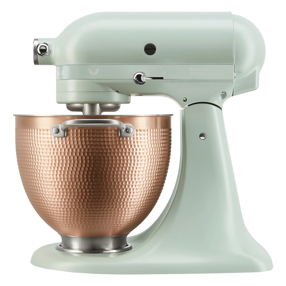 Mixer cu bol KITCHENAID Artisan model 180 Design Edition 5KSM180LEELB, 4.7l, 300W, 10 trepte viteza, verde deschis-auriu