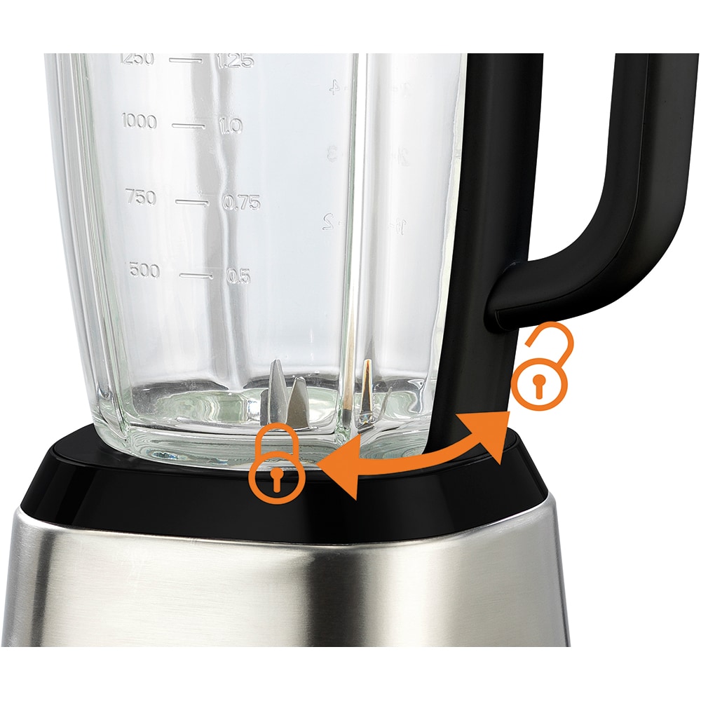 Blender GORENJE B1400BE, 1.75l, 1400W, 4 trepte viteza, argintiu-negru
