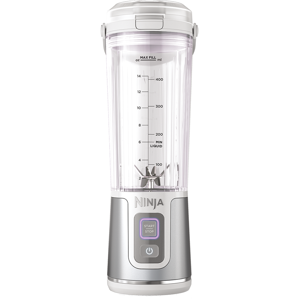 Blender portabil NINJA Blast BC151EUWH, 0.53l, 1 treapta viteza, alb-argintiu