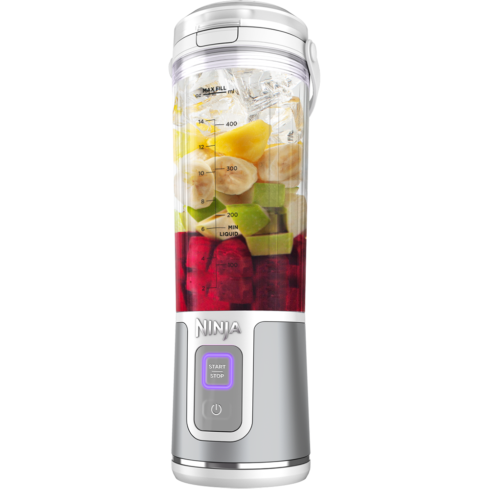 Blender portabil NINJA Blast BC151EUWH, 0.53l, 1 treapta viteza, alb-argintiu