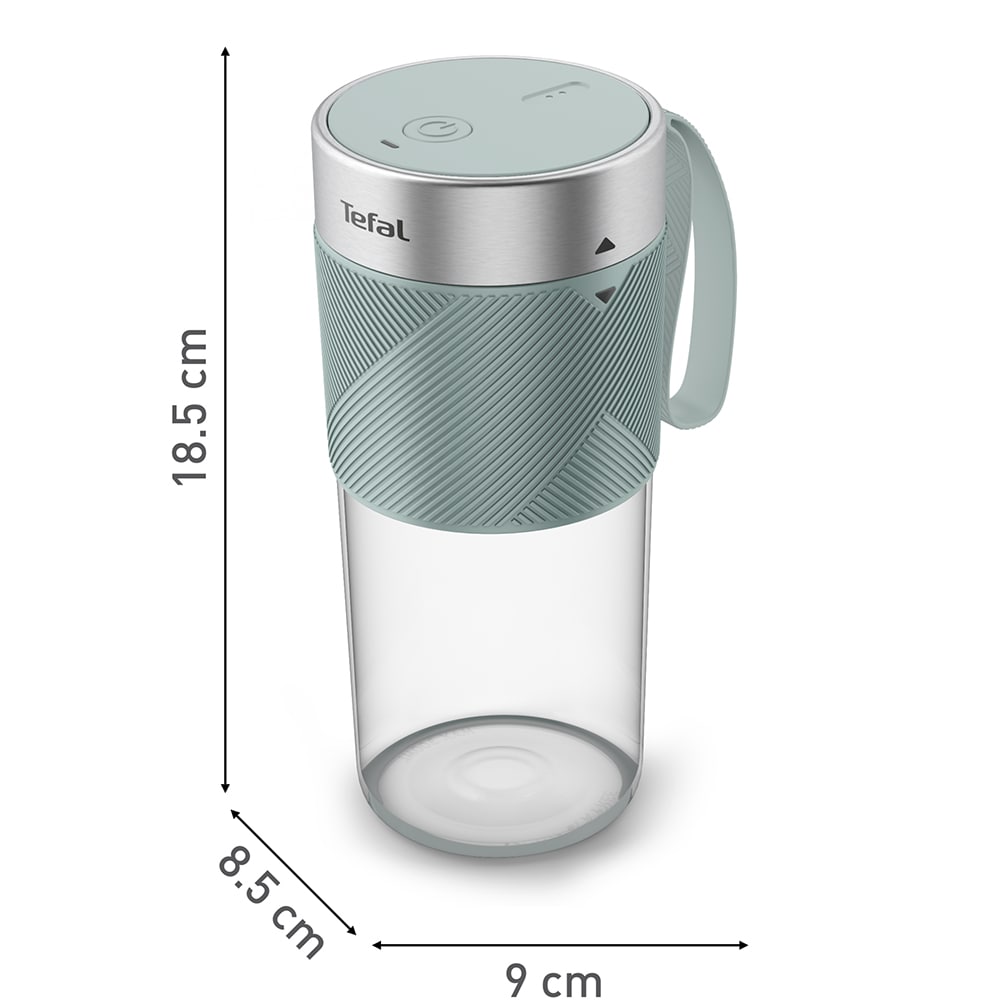 Mini blender TEFAL Lightmix BL1C0430, 0.3l, 1 treapta viteza, verde deschis-argintiu