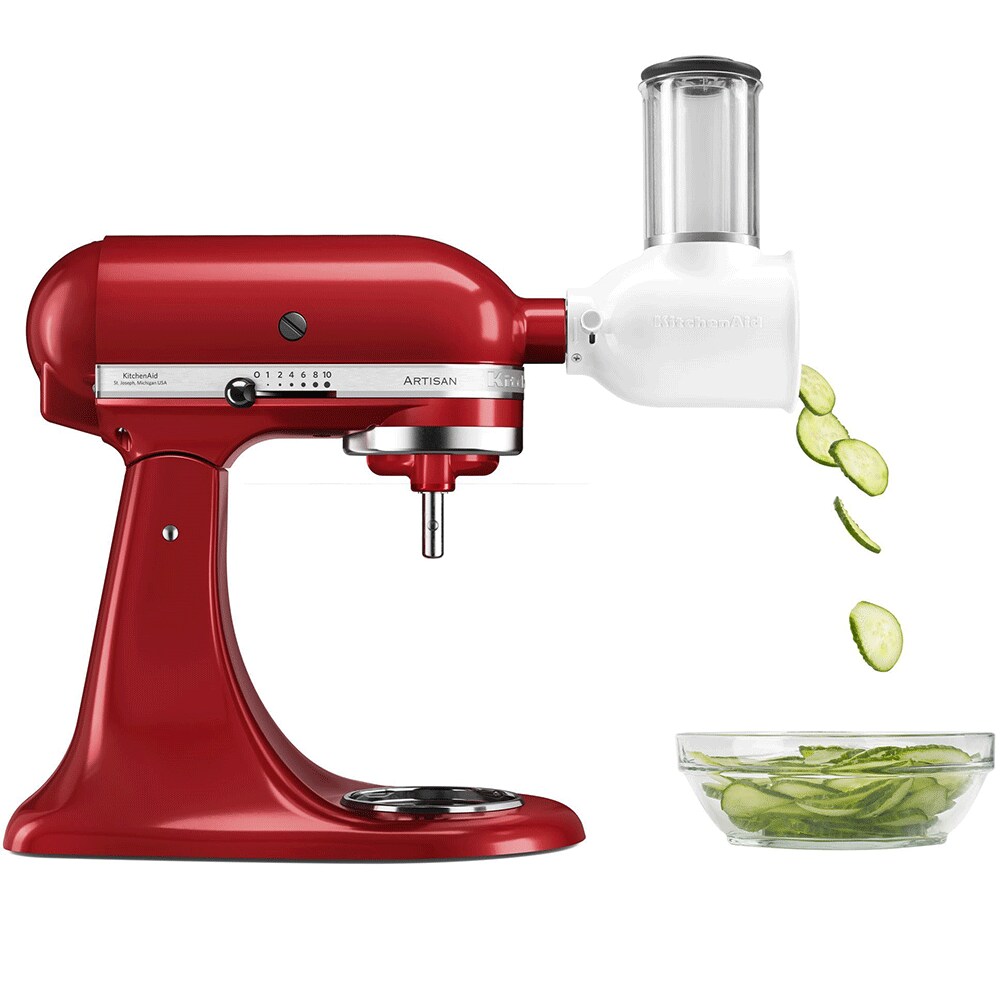 Mixer cu bol KITCHENAID Model 125 BUNDLEVEGGIEER, 4.8l, 300W, 10 trepte viteza, rosu-argintiu