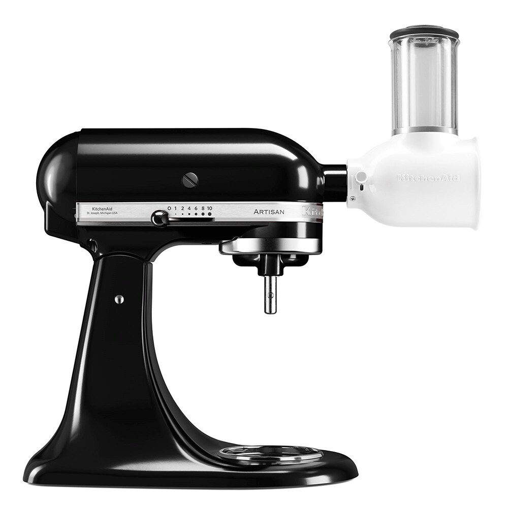 Mixer cu bol KITCHENAID Model 125 BUNDLEVEGGIEOB, 4.8l, 300W, 10 trepte viteza, negru lucios-argintiu