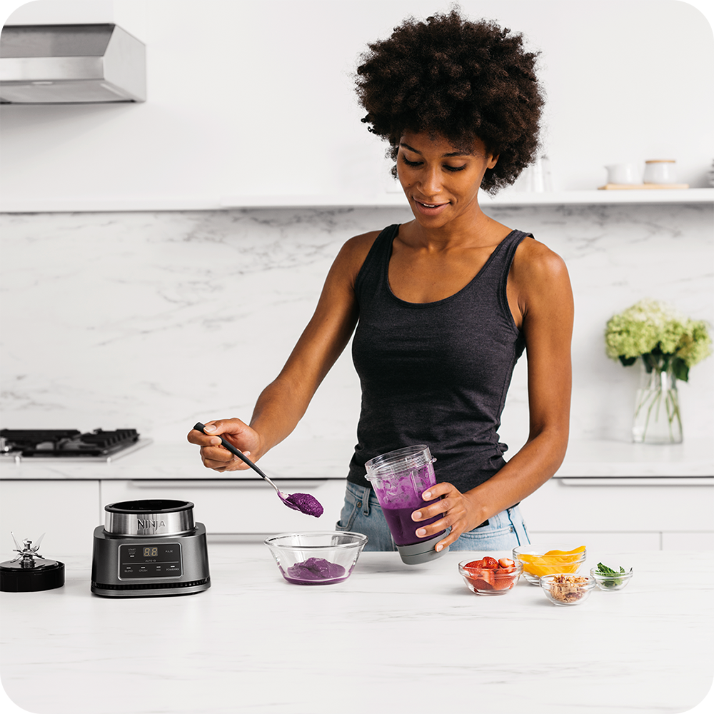 Blender NINJA Foodi Power Nutri CB100EU1, 0.7l, 1100W, 1 treapta viteza, gri-argintiu