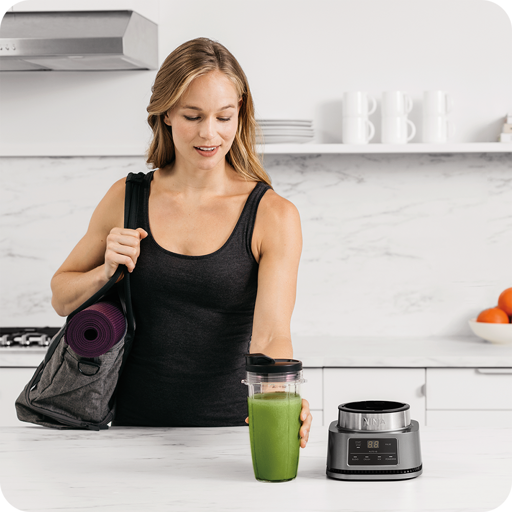 Blender NINJA Foodi Power Nutri CB100EU1, 0.7l, 1100W, 1 treapta viteza, gri-argintiu