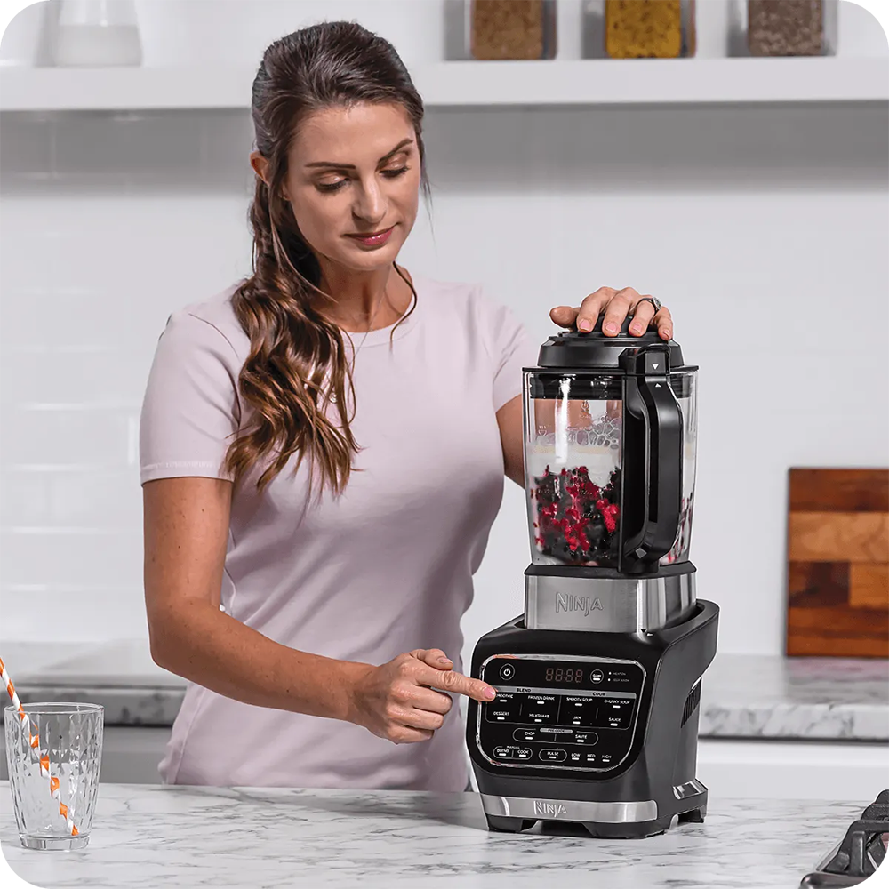 Blender NINJA Soup Maker HB150EU1, 1.7l, 1000W, 3 trepte viteza, negru-argintiu