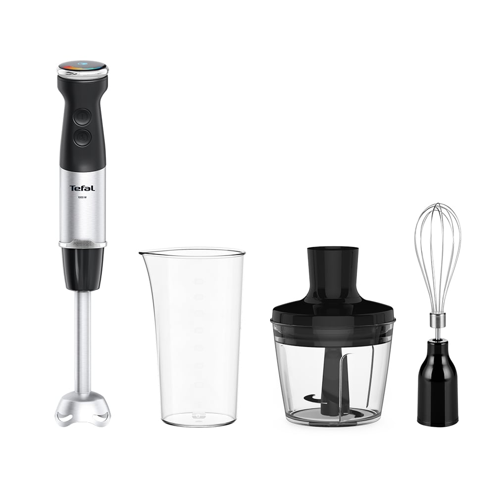 Mixer vertical TEFAL Quickchef+ HB67G830, 0.8l, 1000W, 20 trepte viteza, negru-argintiu