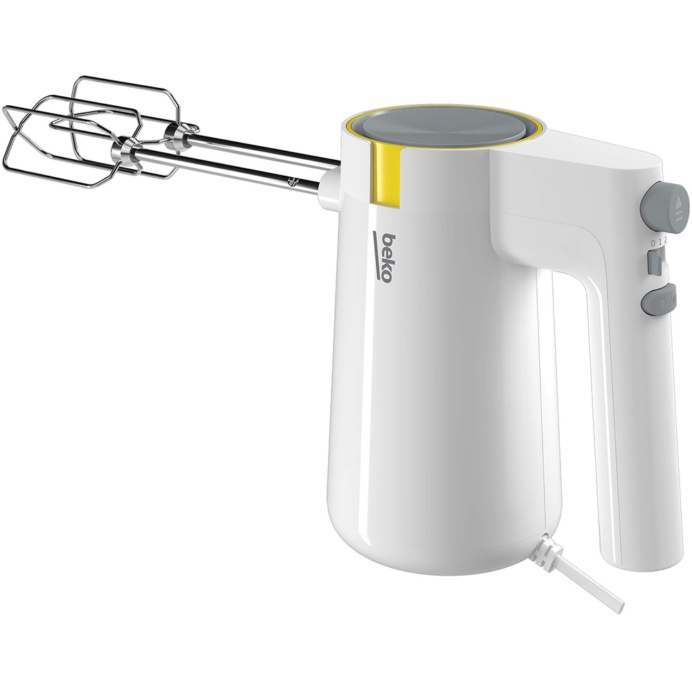 Mixer de mana BEKO HMM62404W, 425W, 5 trepte viteza, alb-gri