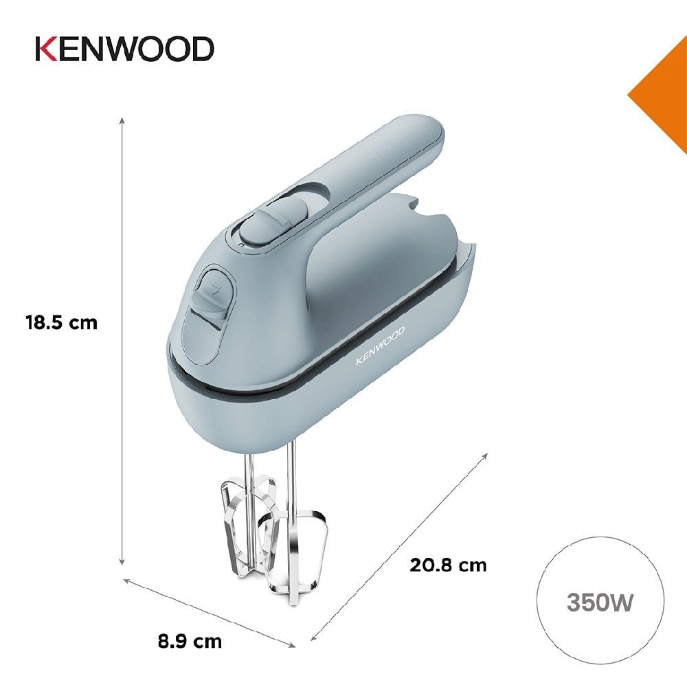 Mixer de mana KENWOOD QuickMix Go HMP40.000GY, 350W, 5 trepte viteza, albastru