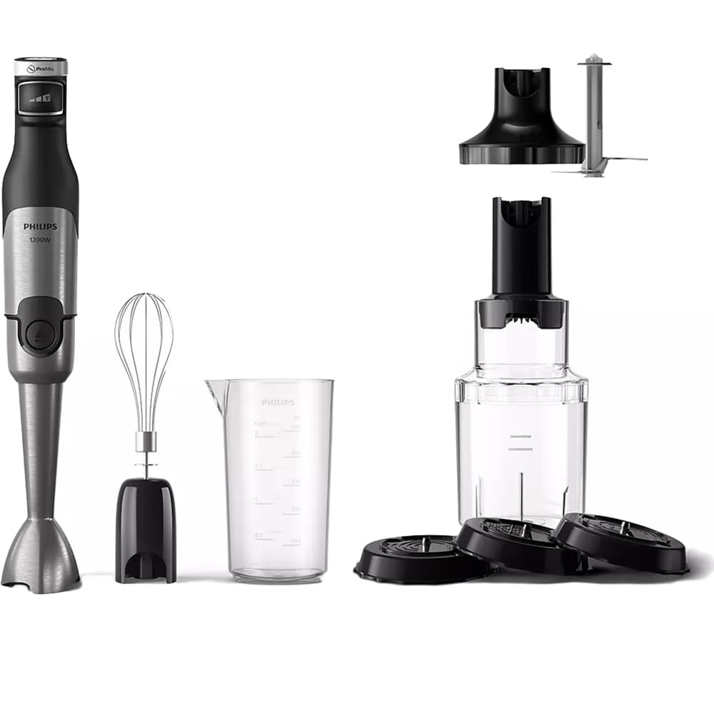 Mixer vertical PHILIPS Seria 5000 HR2684/00, 0.7l, 1200W, 2 trepte viteza, negru-argintiu