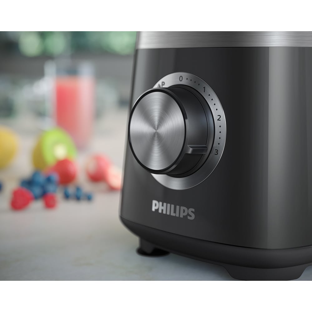 Blender PHILIPS Seria 5000 HR3020/20, 2l, 1000W, 3 trepte viteza, gri inchis-argintiu