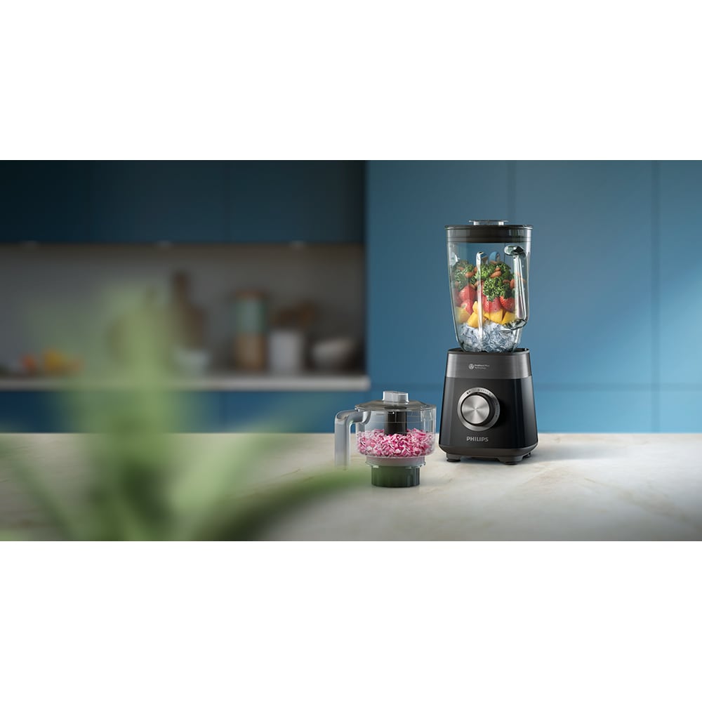 Blender PHILIPS Seria 5000 HR3032/00, 0.7l, 1200W, 3 treapta viteza, negru-argintiu inchis