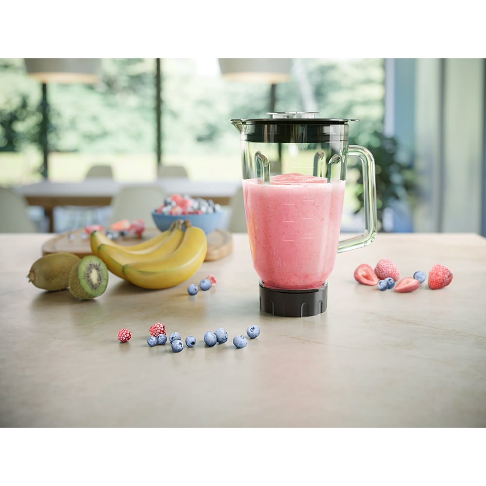 Blender PHILIPS Seria 5000 HR3041/00, 2l, 1200W, viteza variabila, argintiu inchis-negru