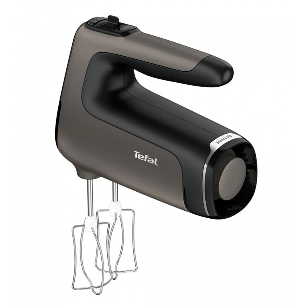 Mixer de mana TEFAL PowerMix Silence HT650E38, 600W, 5 trepte viteza, gri-negru