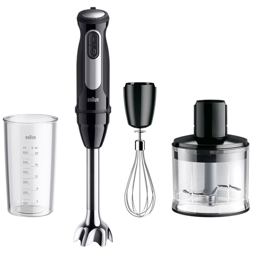 Mixer vertical BRAUN MultiQuick 5 Pro MQ55236M, 0.6l, 1000W, 25 trepte viteza, negru-argintiu