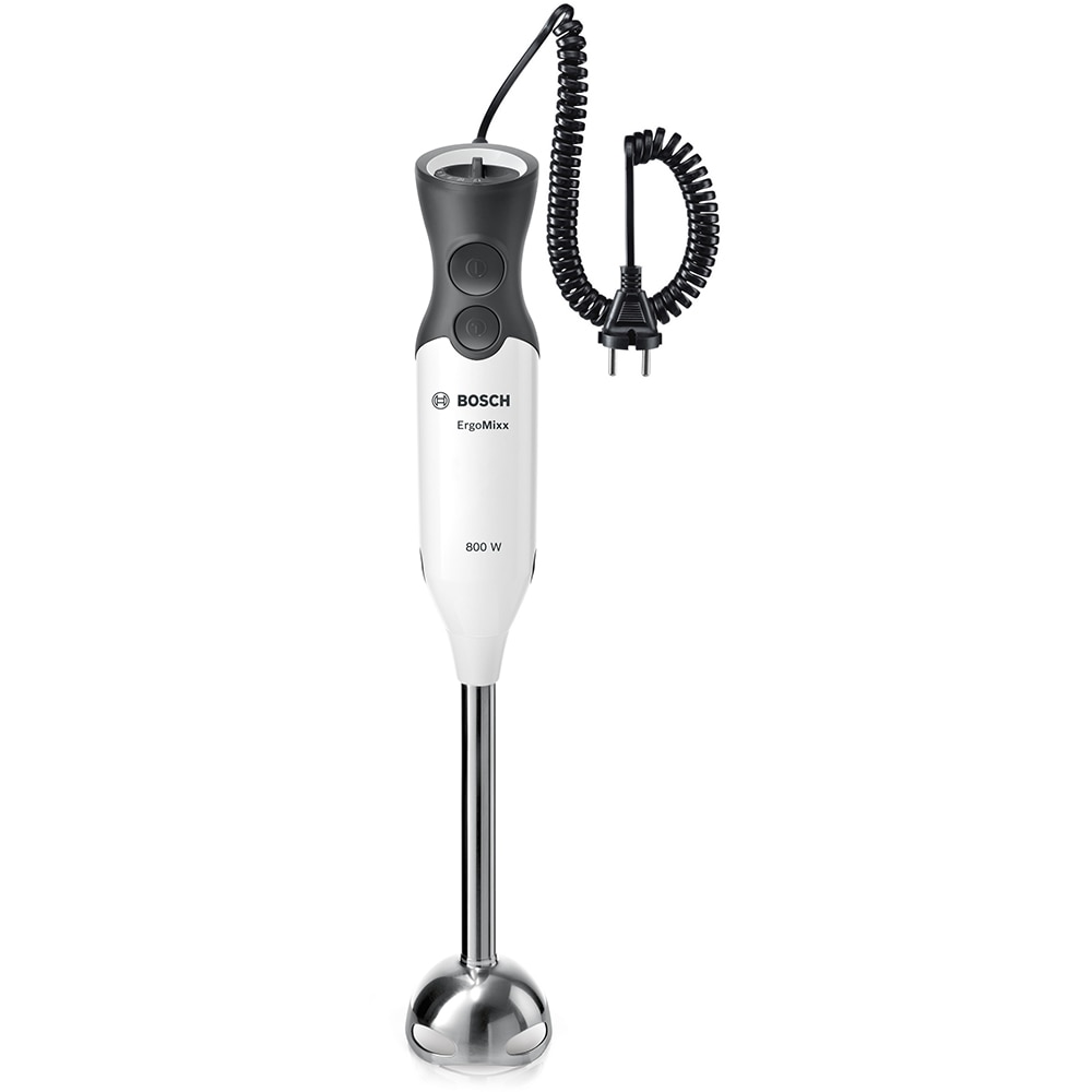 Mixer vertical BOSCH ErgoMixx MS6CA41H50, 0.5l, 800W, 12 trepte viteza, alb-negru