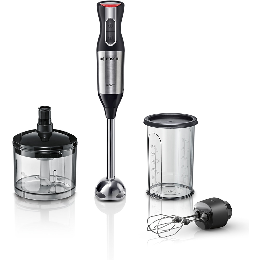 Mixer vertical BOSCH ErgoMixx MS6CM6157, 0.5l, 1000W, 12 trepte viteza, argintiu-negru