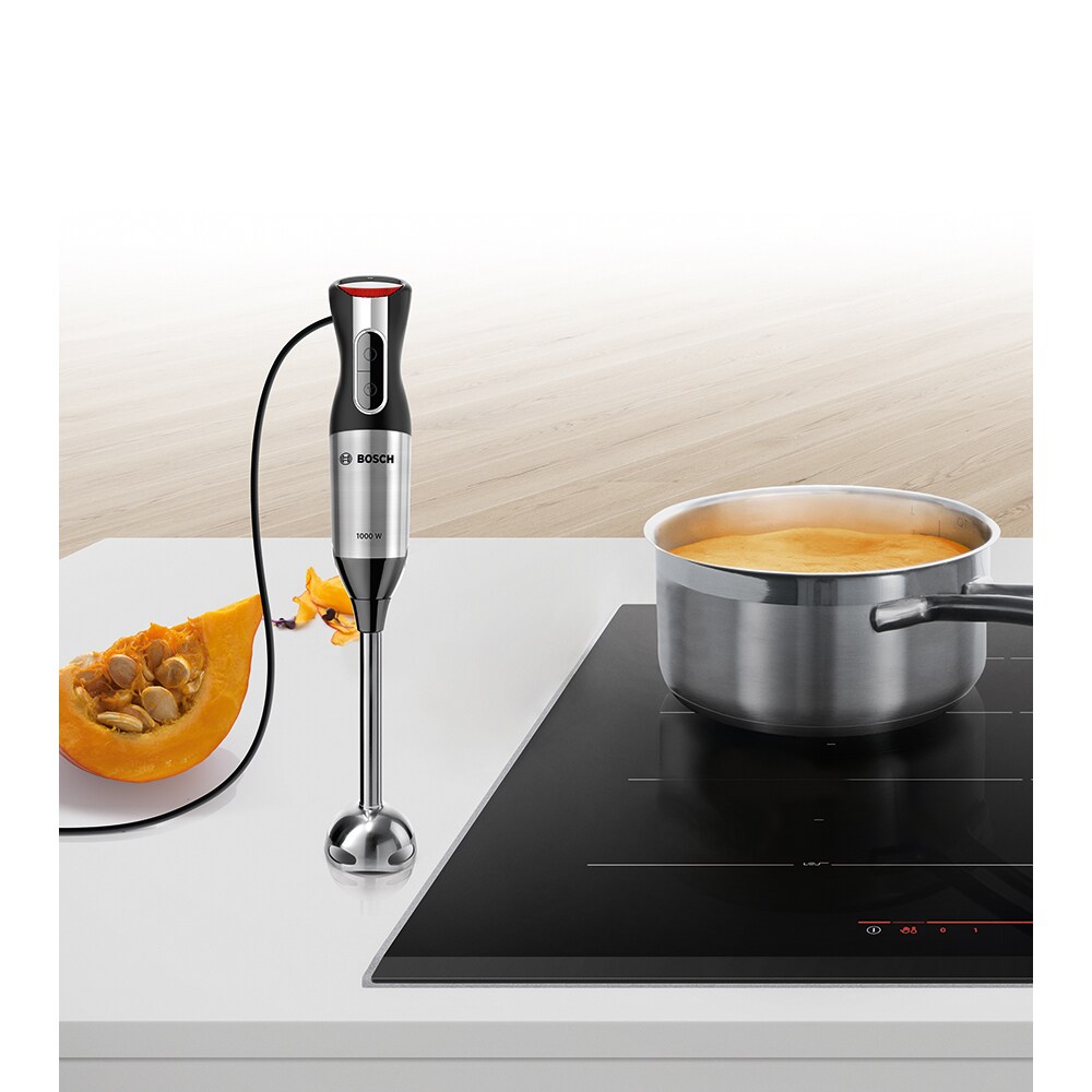 Mixer vertical BOSCH ErgoMixx MS6CM6157, 0.5l, 1000W, 12 trepte viteza, argintiu-negru