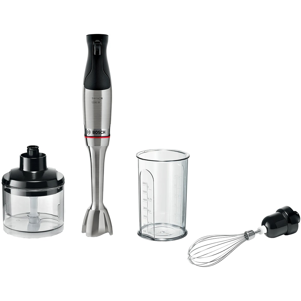 Mixer vertical BOSCH ErgoMaster MSM6M821, 0.5l, 1200W, viteza variabila, argintiu-negru