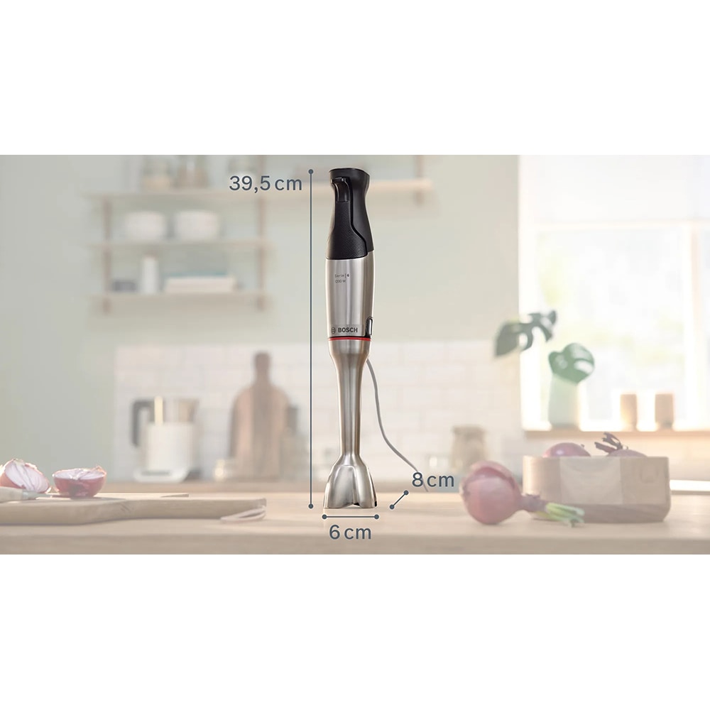 Mixer vertical BOSCH ErgoMaster MSM6M821, 0.5l, 1200W, viteza variabila, argintiu-negru